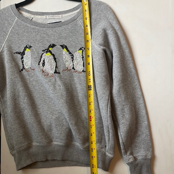 American Eagle Outfitters Penguin Sequin Crew Neck Sweatshirt in Gray S - Picture 13 of 15
